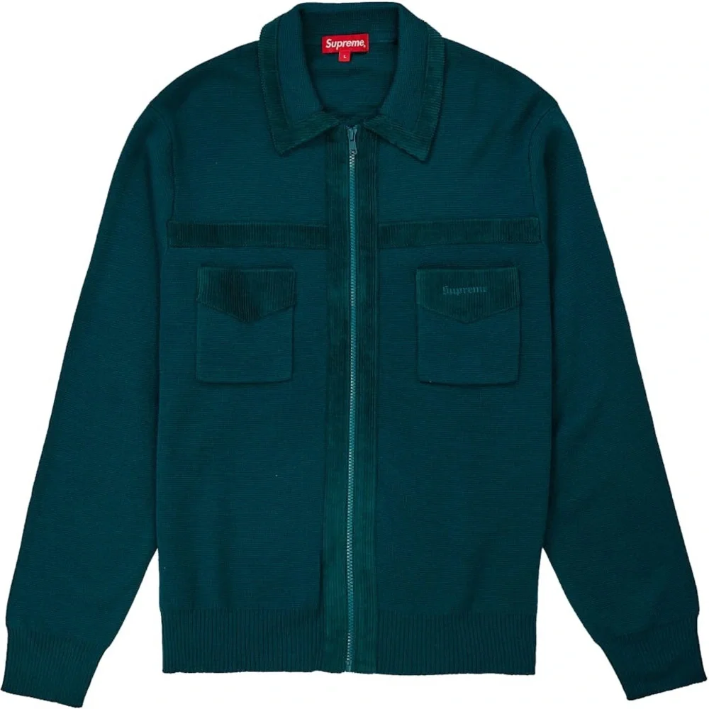 Supreme Corduroy Detailed Zip Sweater - Picture 10 of 10